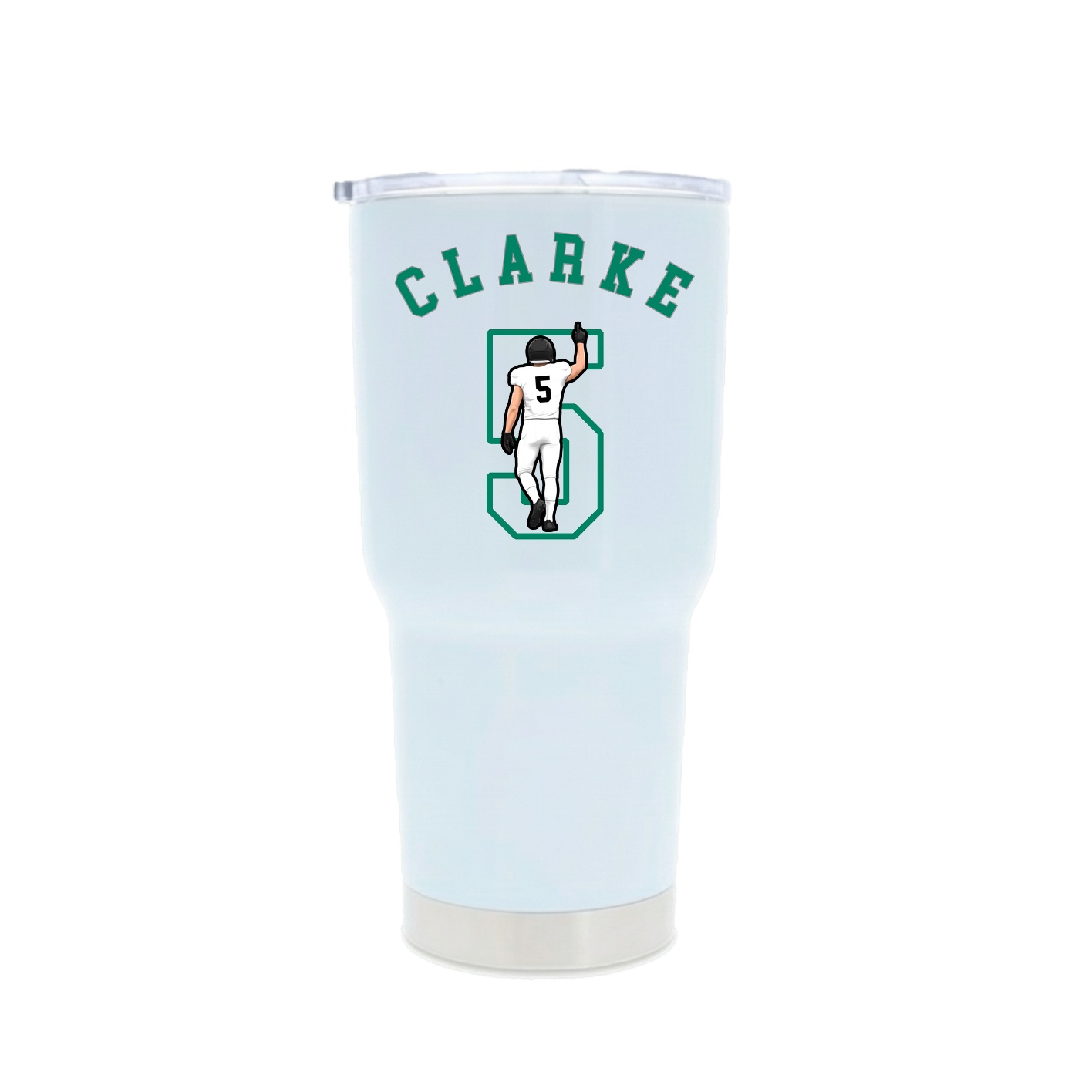 30oz Stainless Steel Tumbler — Shirsey Arch in White