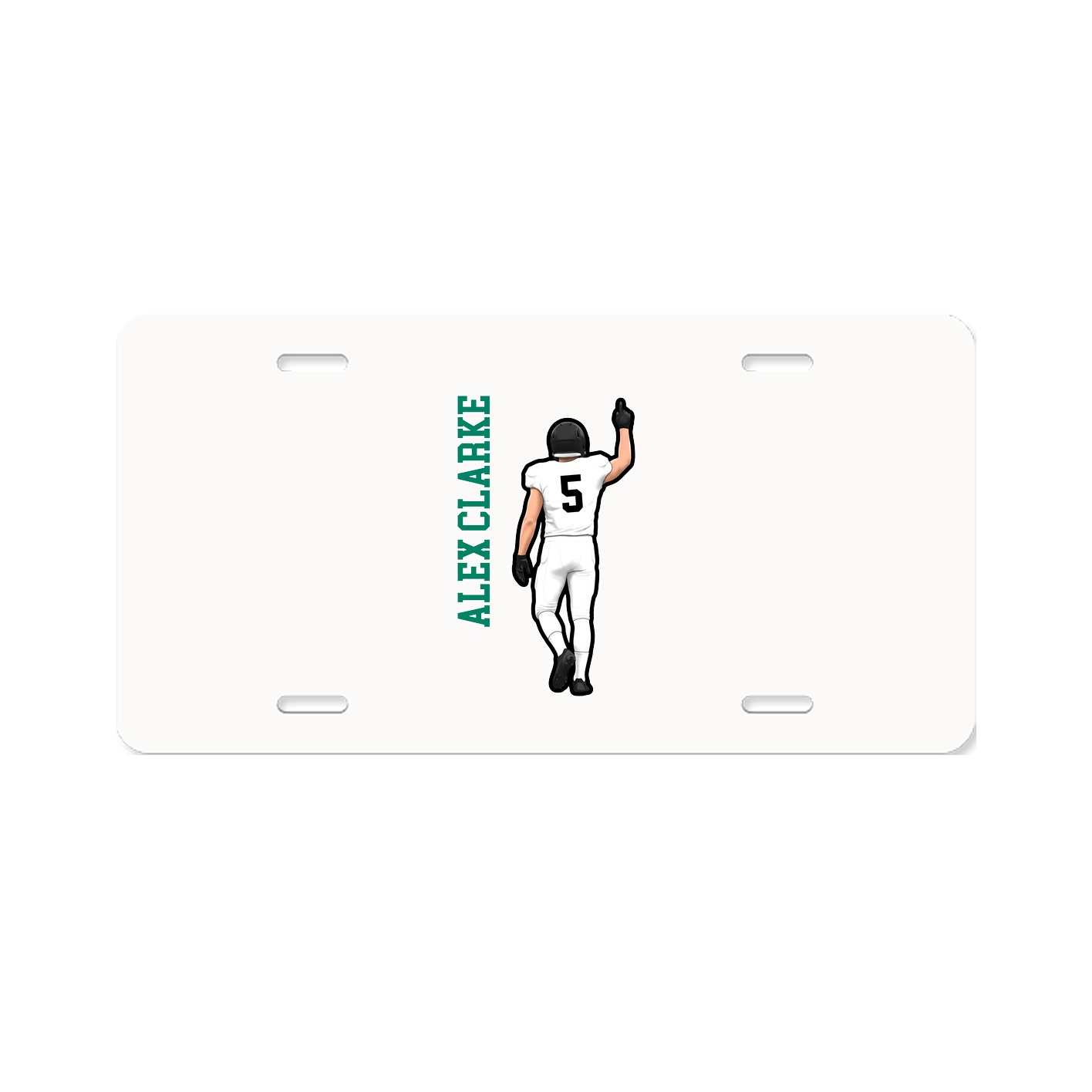 License Plate — Name Vertical in Classic