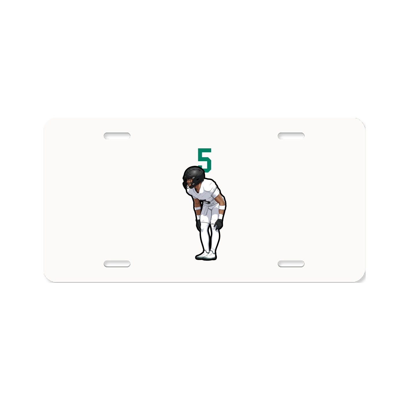 License Plate — Number Top in Classic
