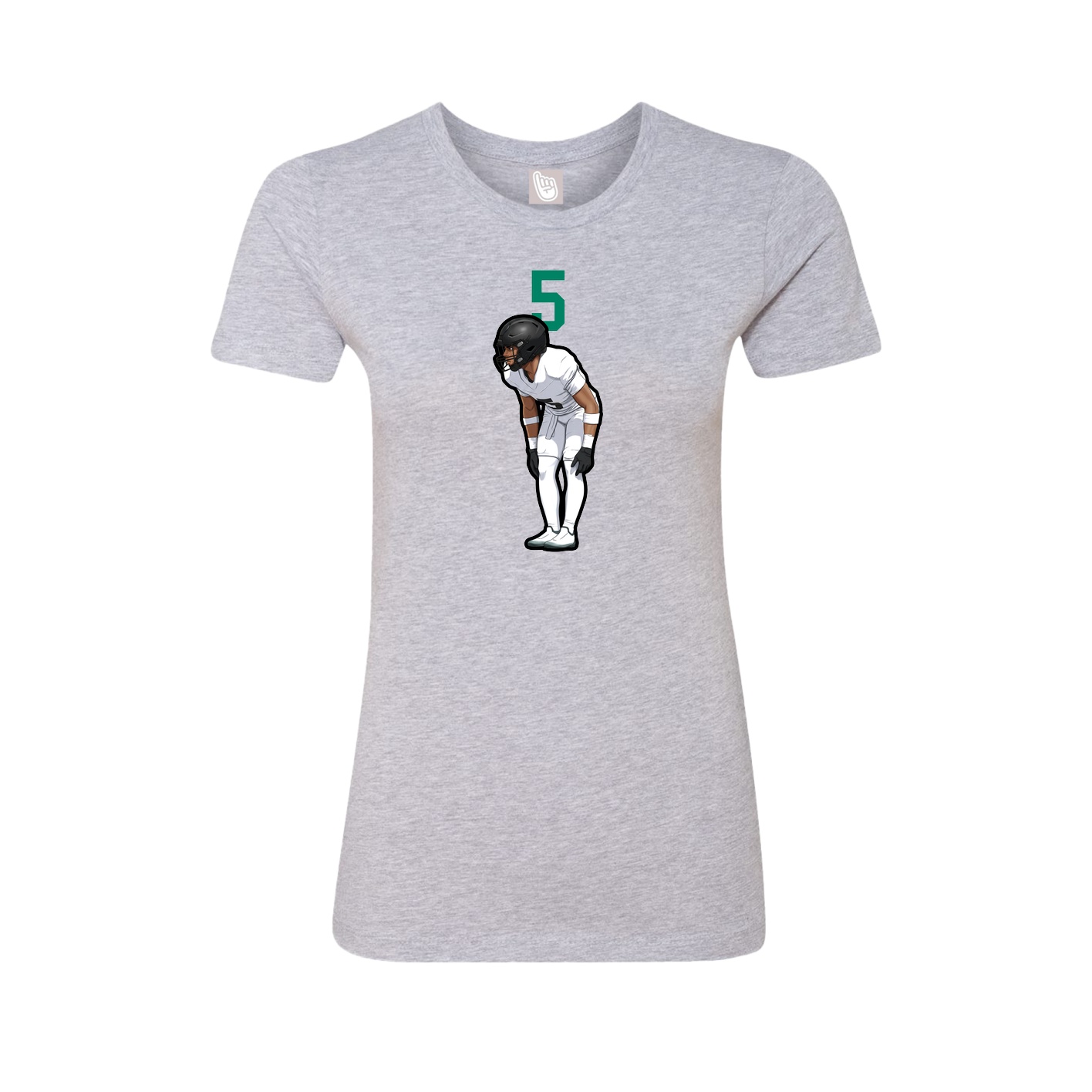 Womens Tee — Number Top in Grey