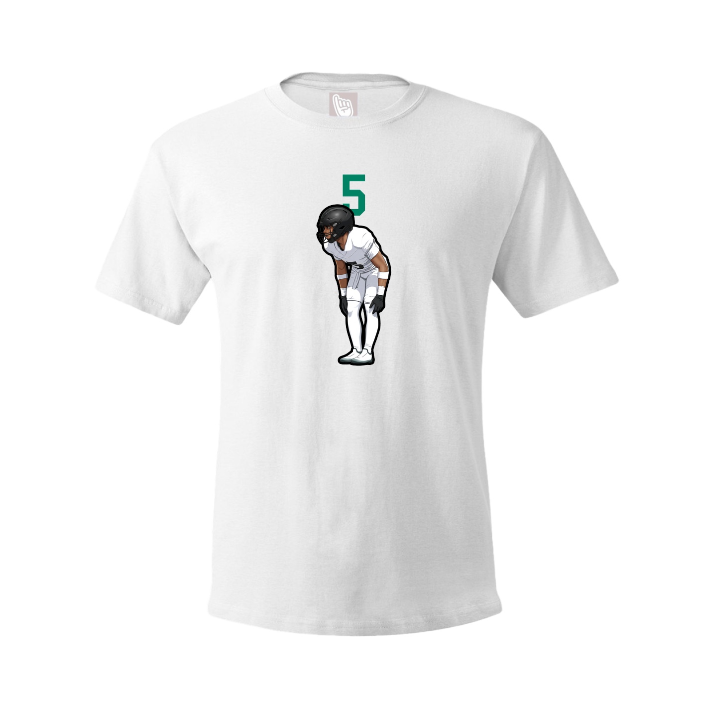 Youth Tee — Number Top in White