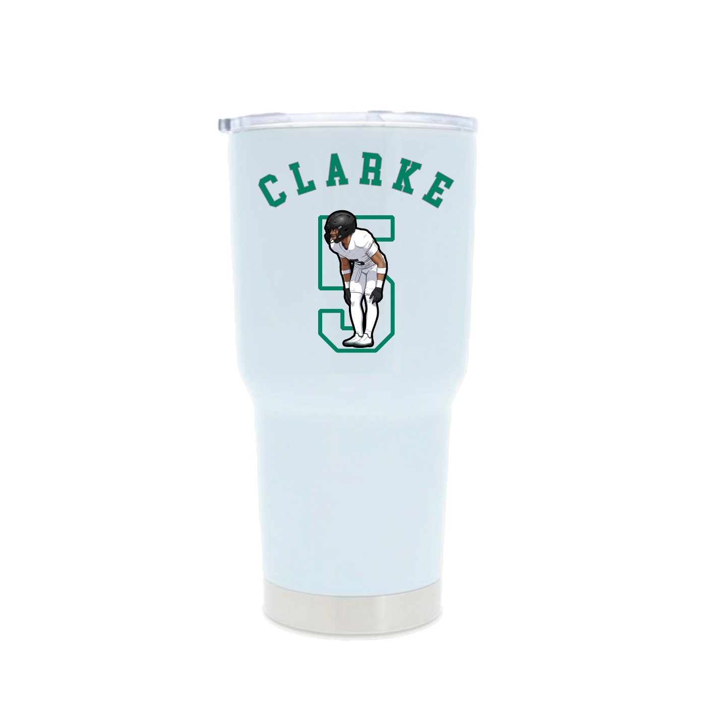 30oz Stainless Steel Tumbler — Shirsey Arch in White