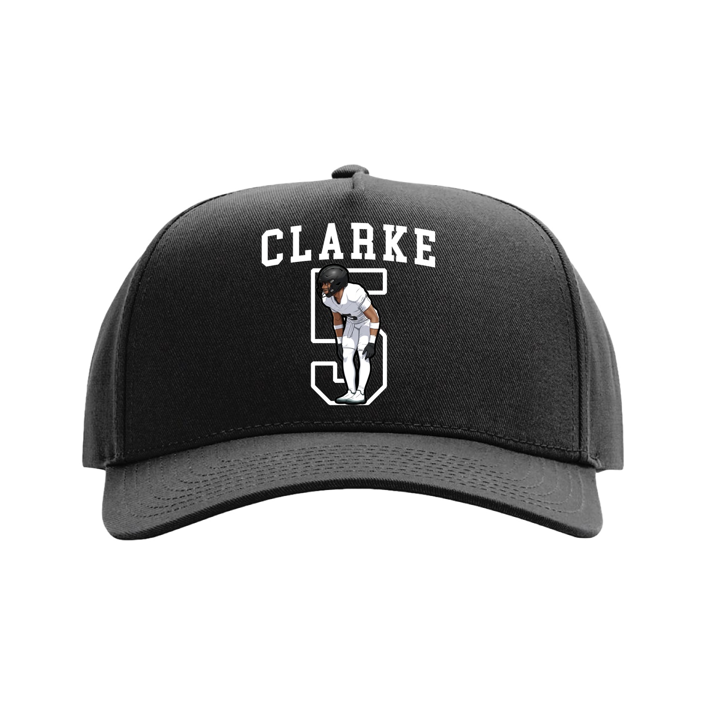 Full Fabric Five-Panel Champ Cap — Shirsey in Black