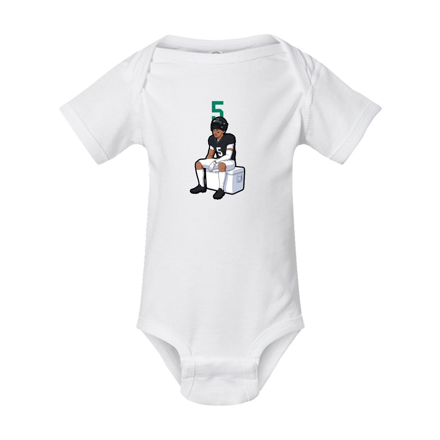 Baby Onesie — Number Top in White