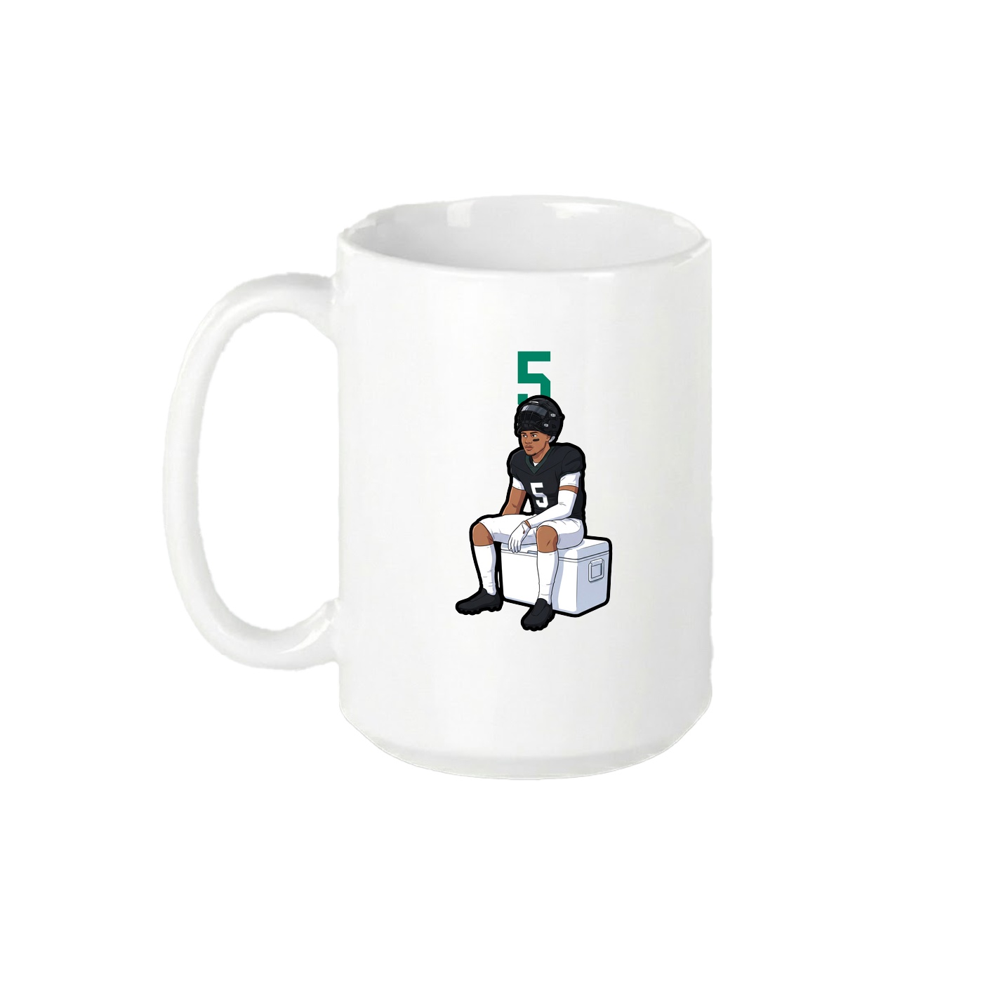 15oz Coffee Mug — Number Top in White