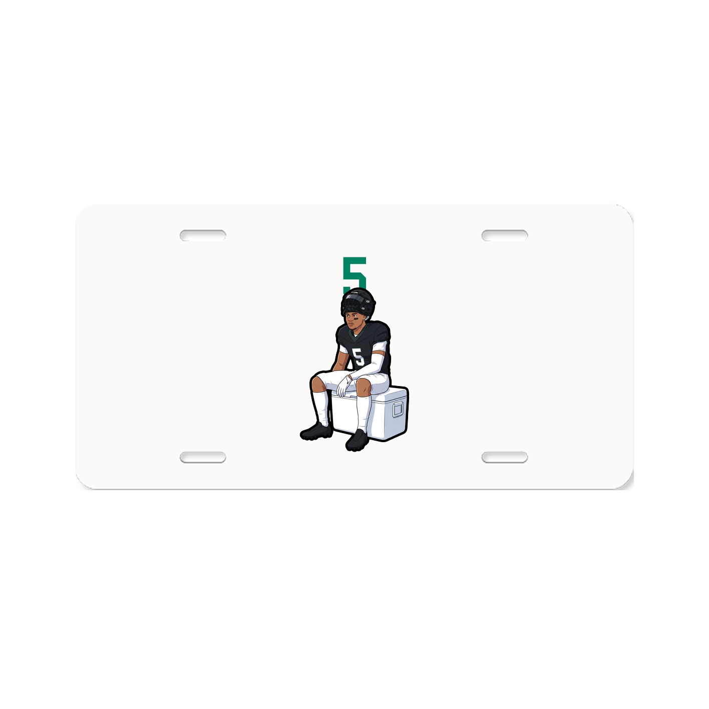 License Plate — Number Top in Classic