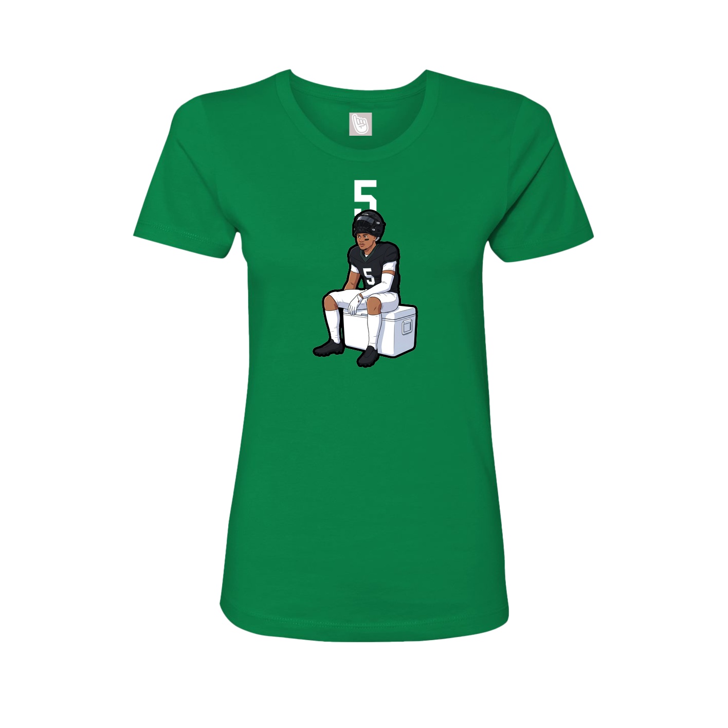 Womens Tee — Number Top in Green