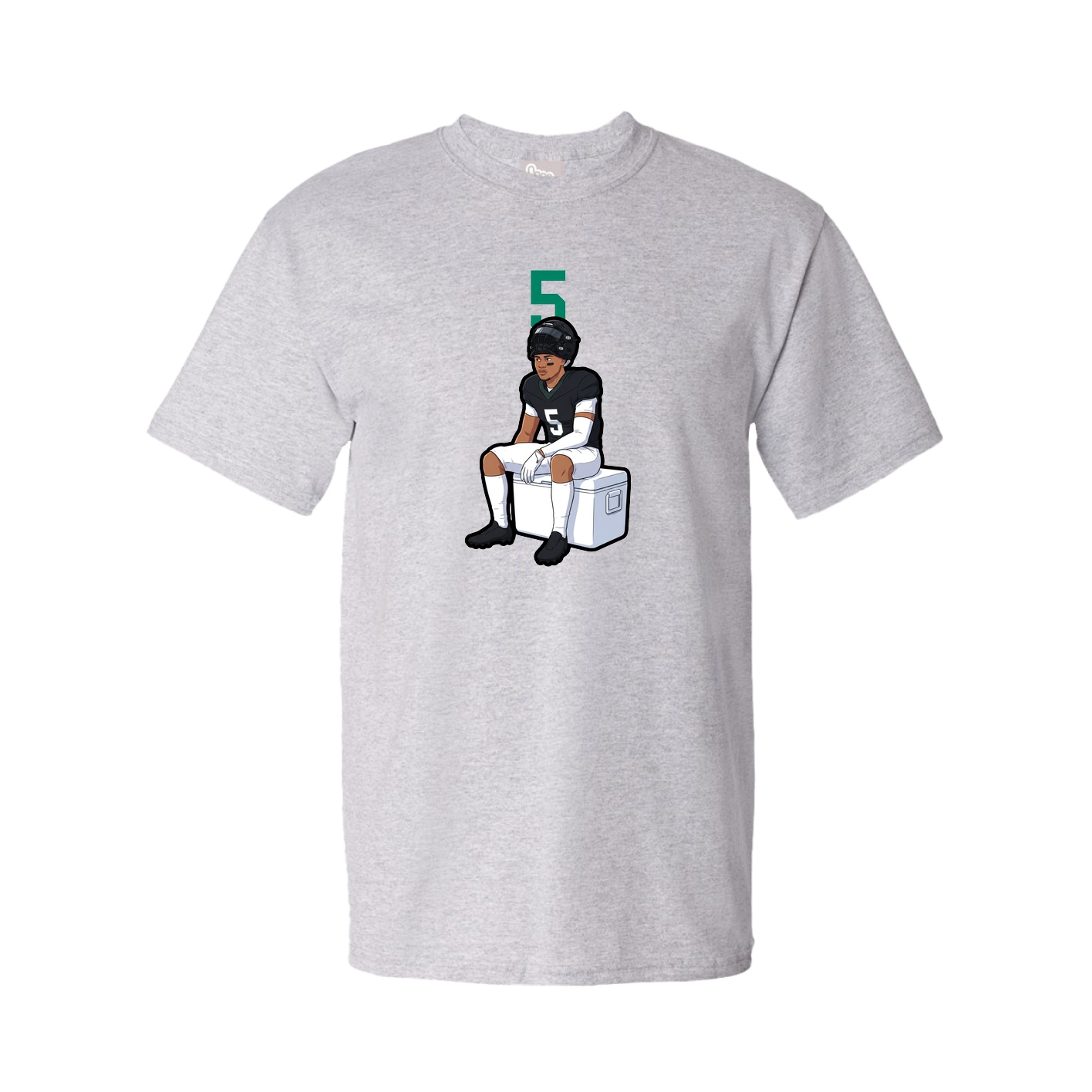 Youth Tee — Number Top in Grey