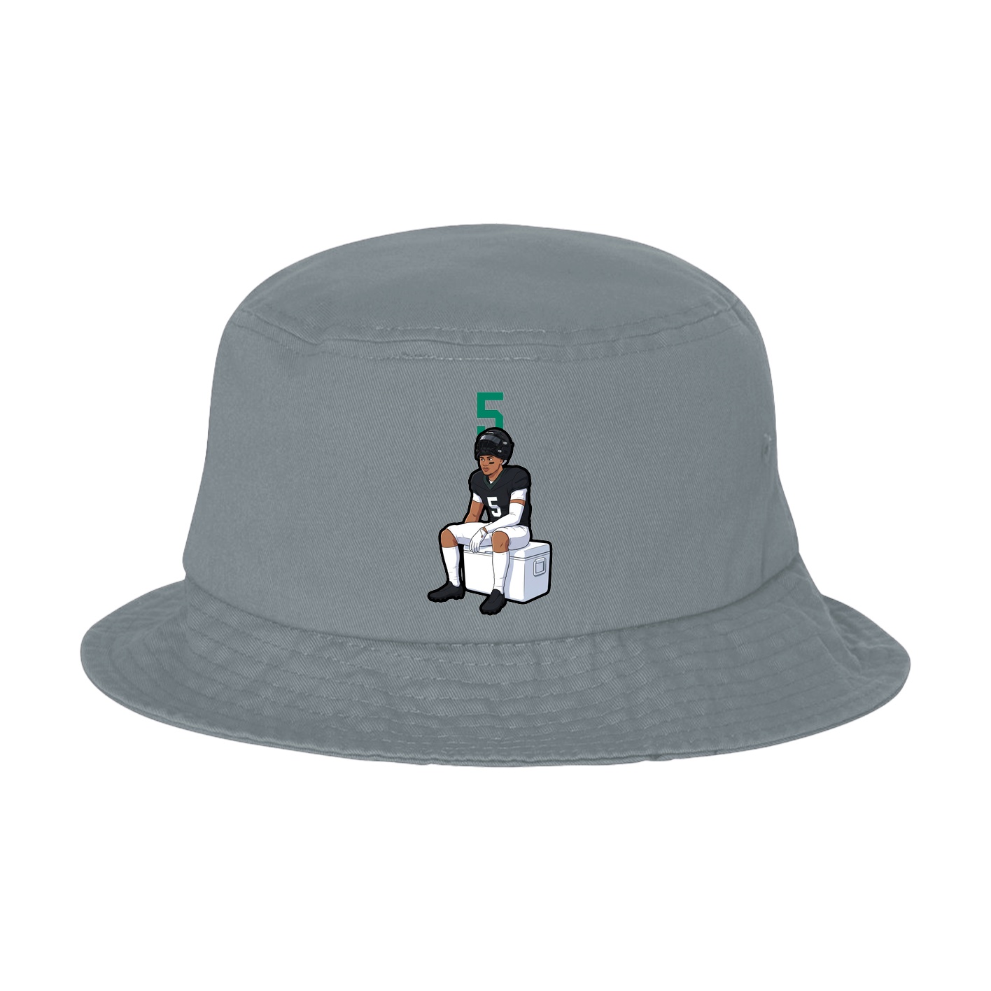 Bucket Cap — Number Top in Grey
