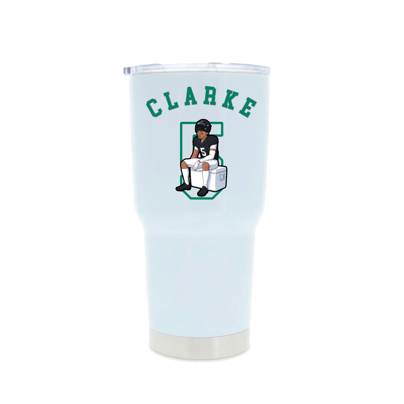 30oz Stainless Steel Tumbler — Shirsey Arch in White