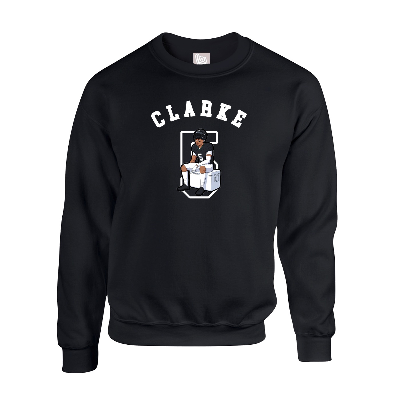 Fleece Crew — Shirsey Arch in Black