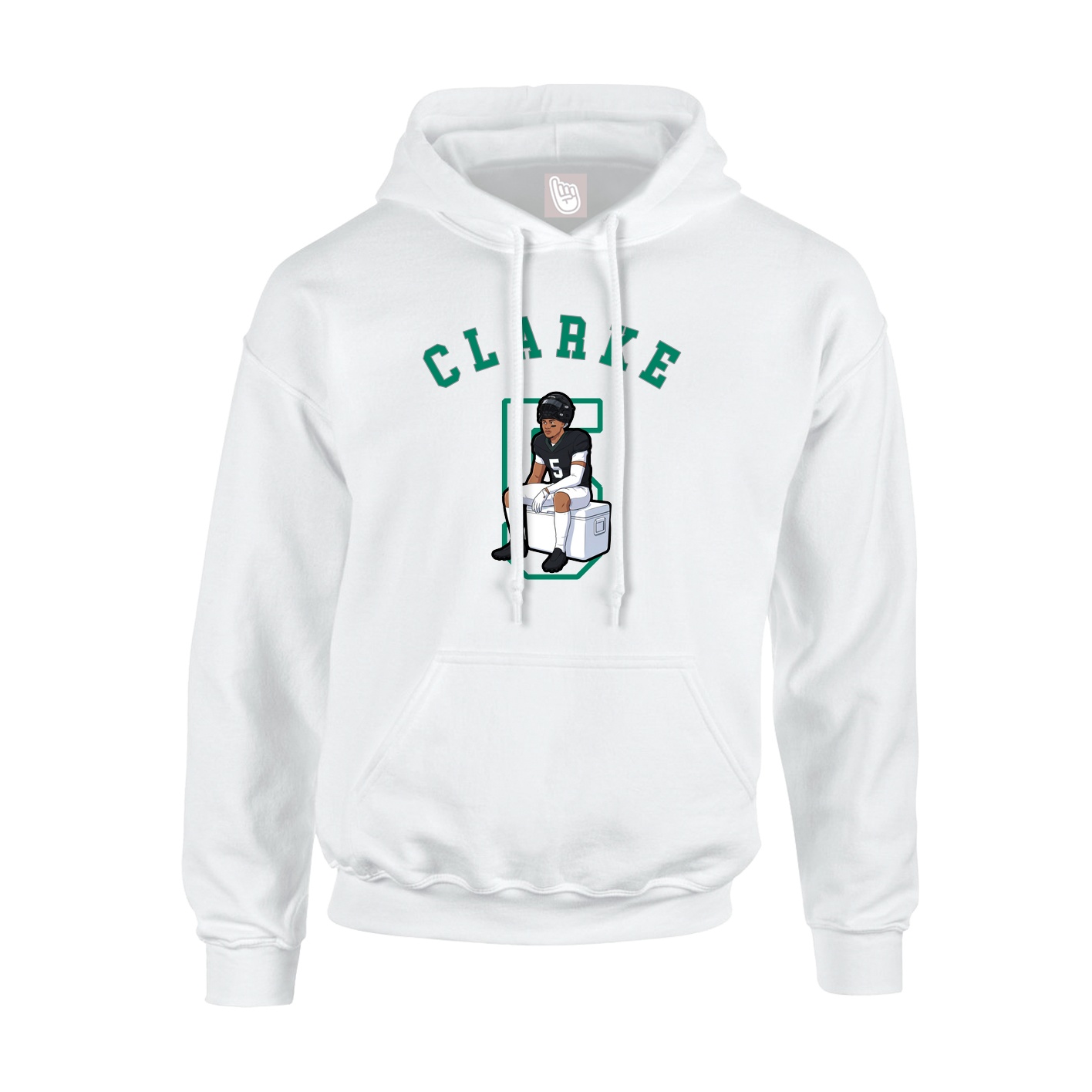 Youth Hoodie — Shirsey Arch in White
