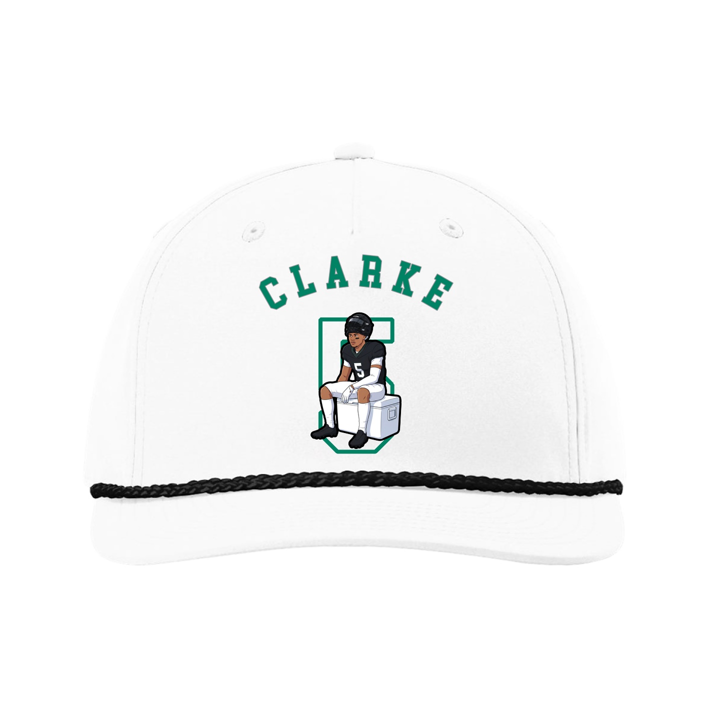 Five-Panel Classic Rope Cap — Shirsey Arch in White