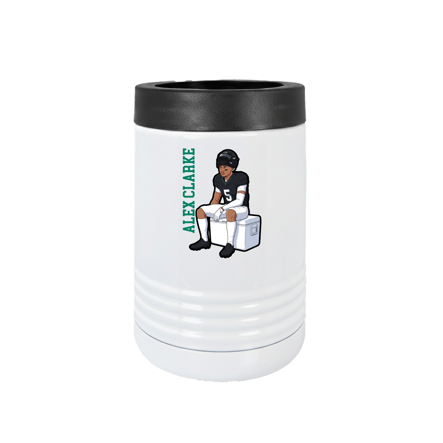 Beverage Holder — Name Vertical in White