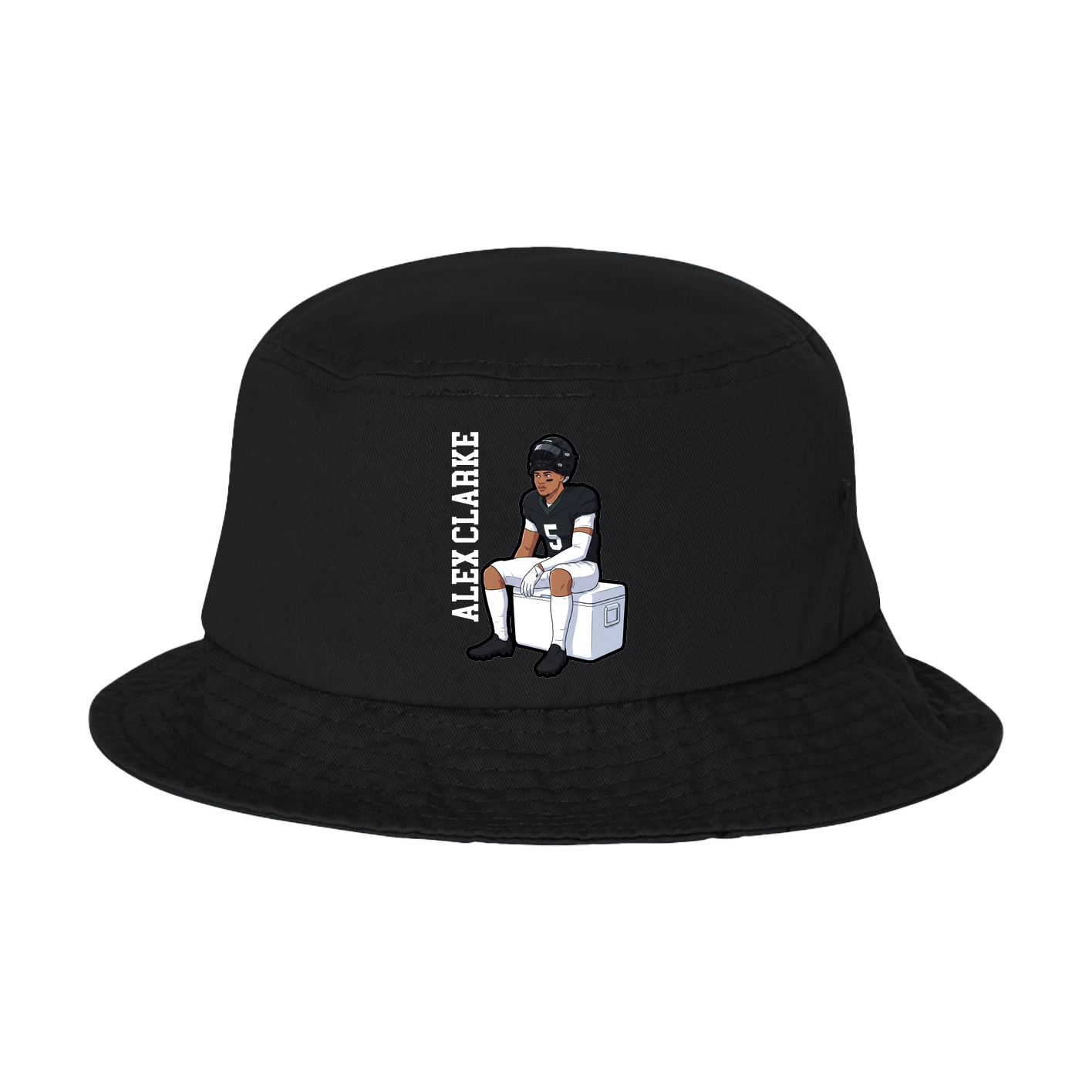 Bucket Cap — Name Vertical in Black