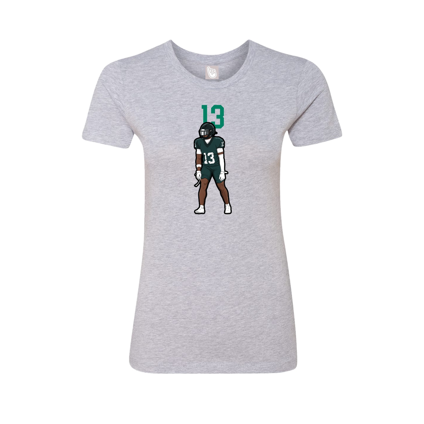 Womens Tee — Number Top in Grey