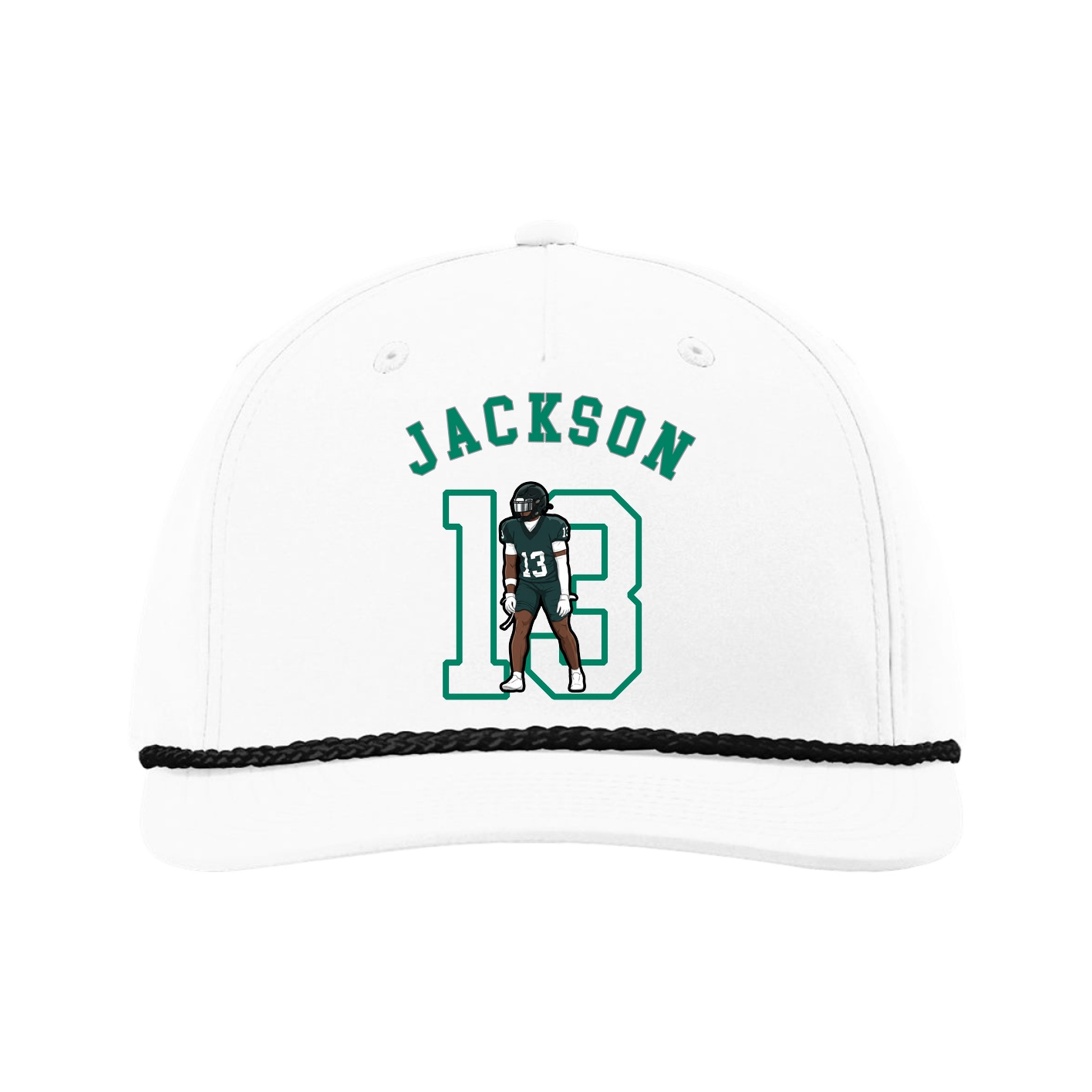 Five-Panel Classic Rope Cap — Shirsey Arch in White