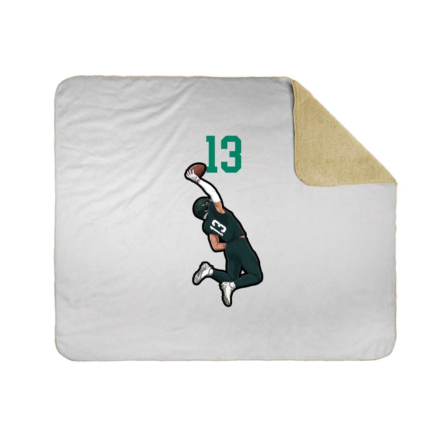 Throw Blanket — Number Top in White