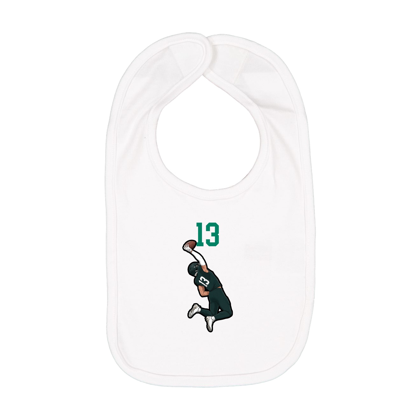 Infant Bib — Number Top in White