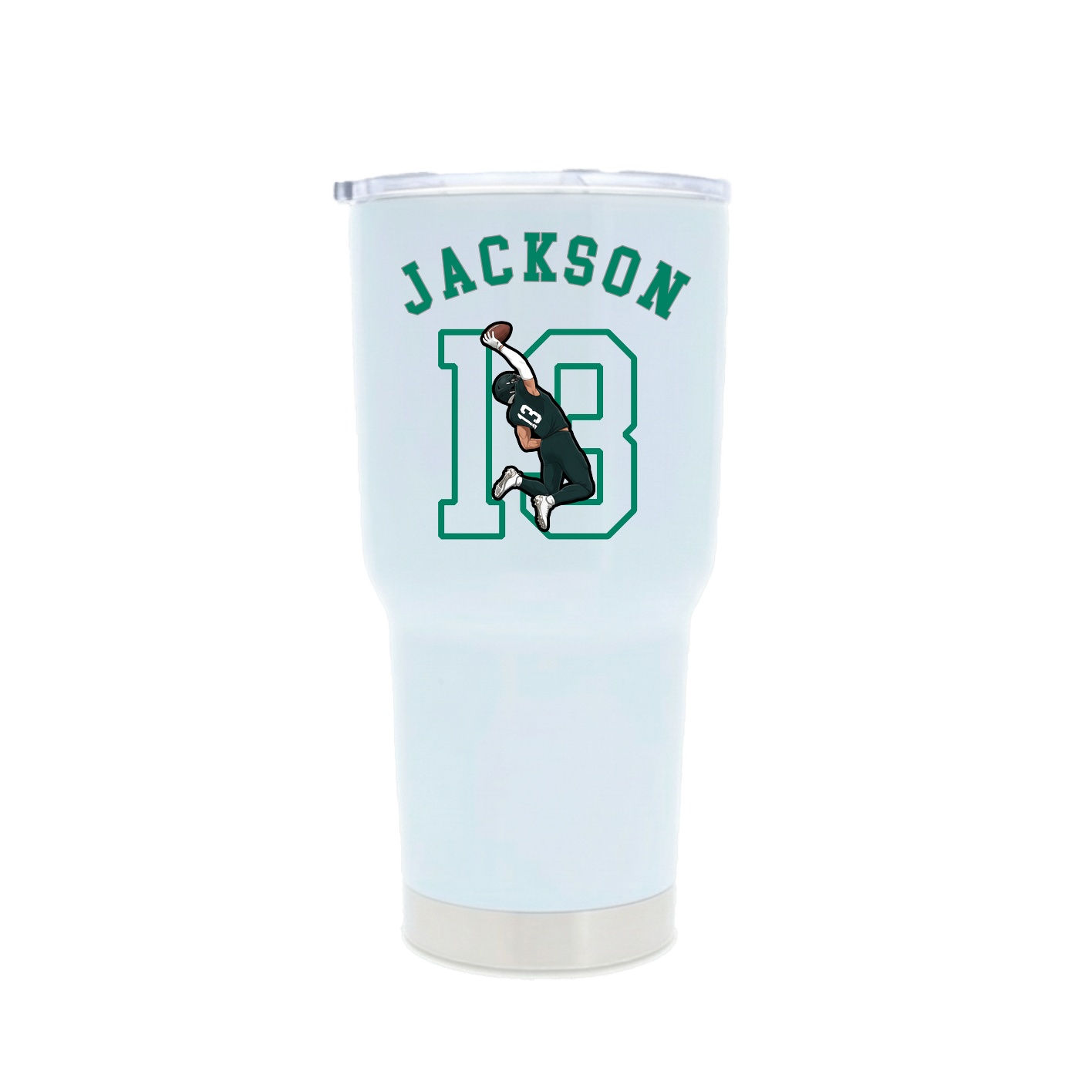 30oz Stainless Steel Tumbler — Shirsey Arch in White
