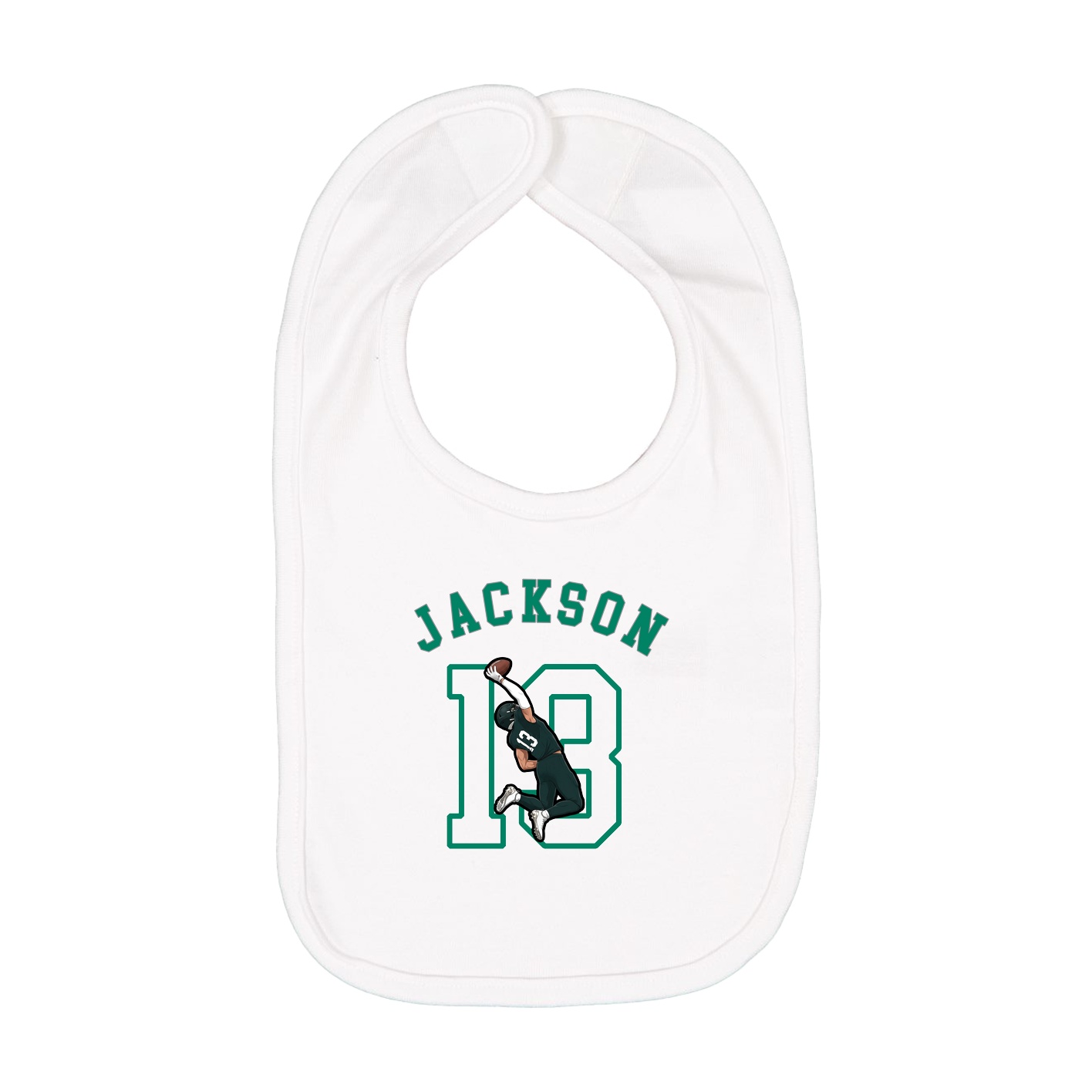 Infant Bib — Shirsey Arch in White