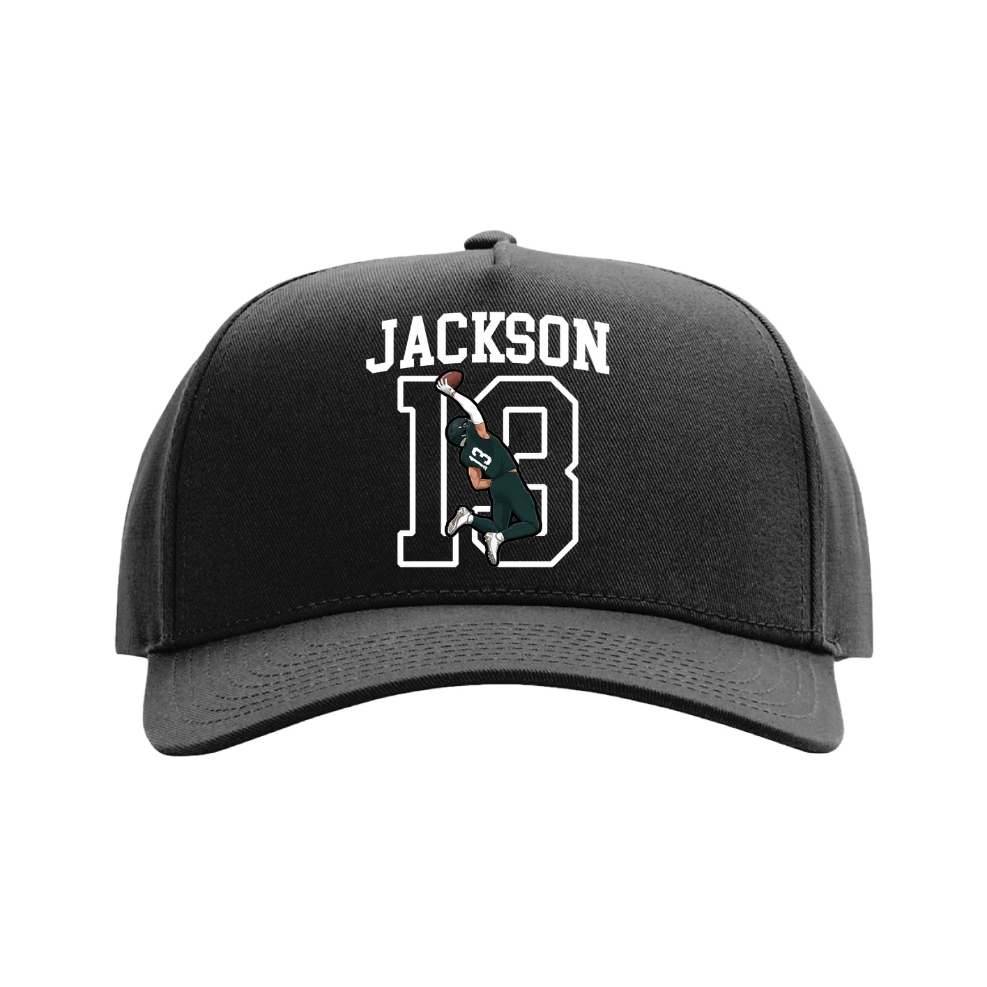 Full Fabric Five-Panel Champ Cap — Shirsey in Black