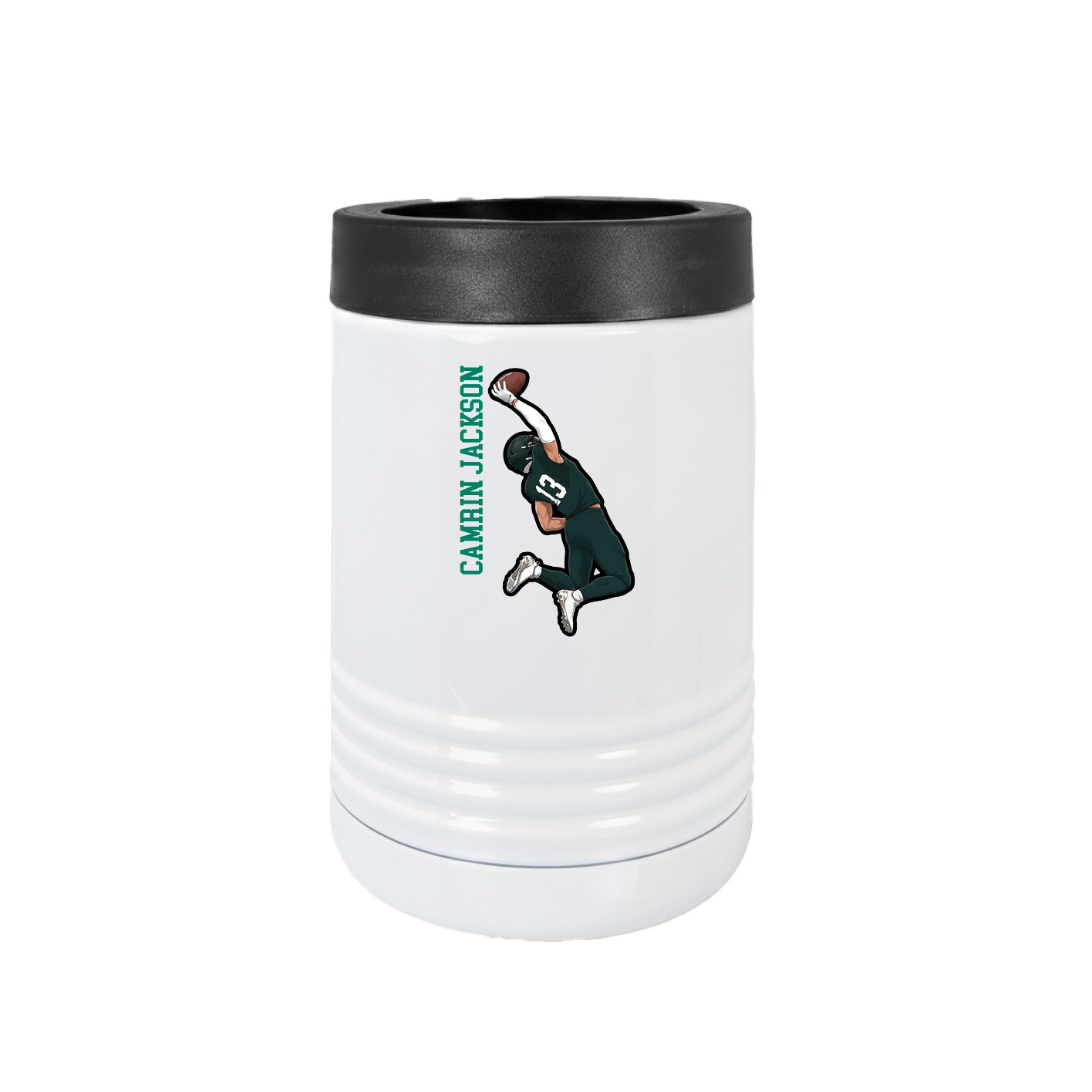 Beverage Holder — Name Vertical in White