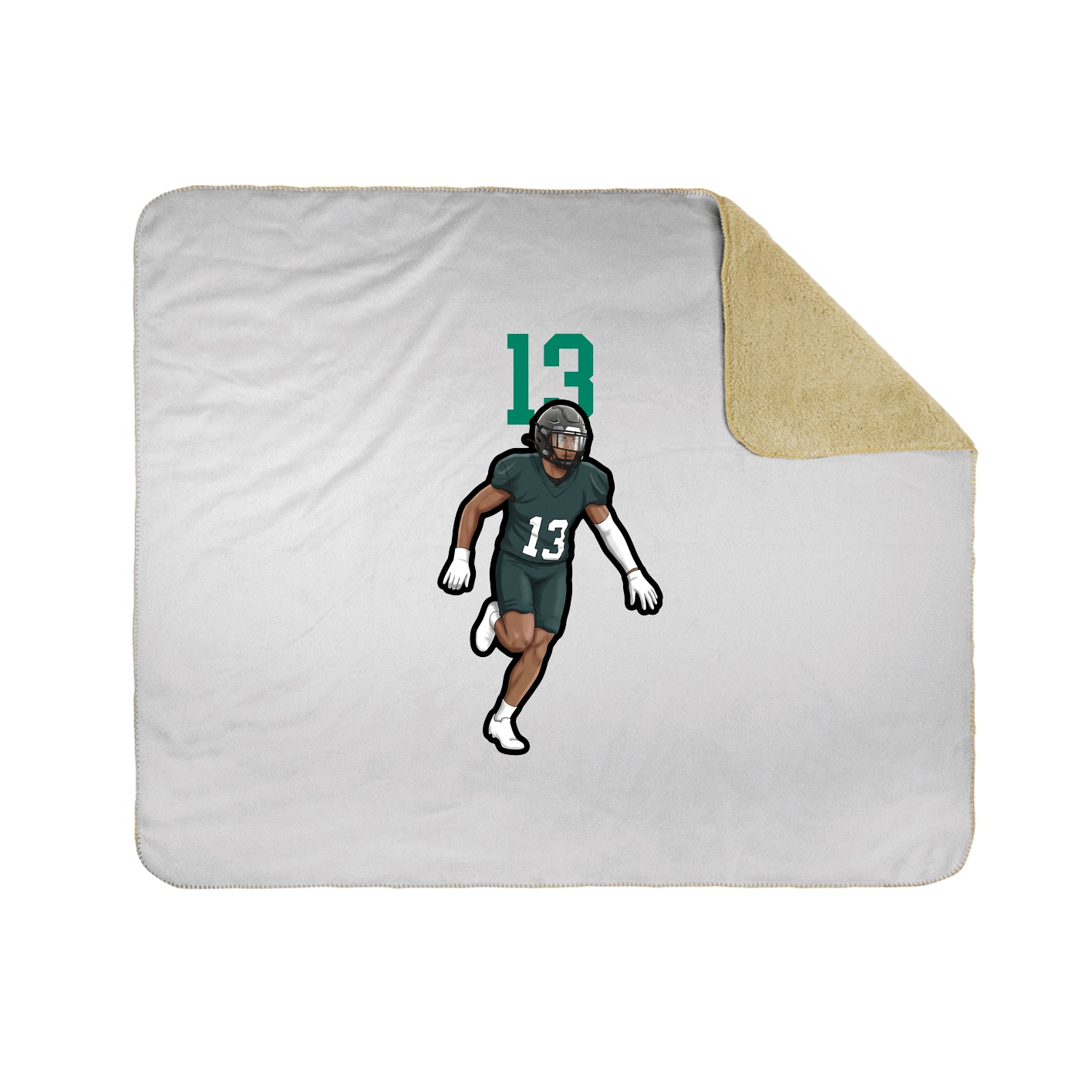 Throw Blanket — Number Top in White