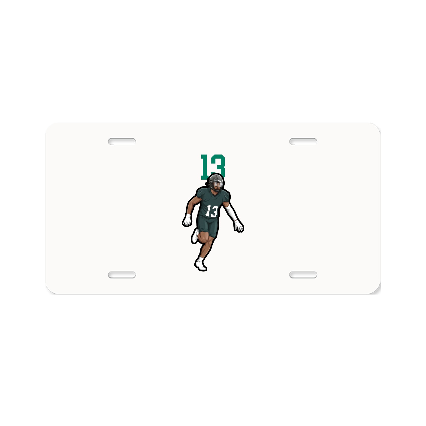 License Plate — Number Top in Classic