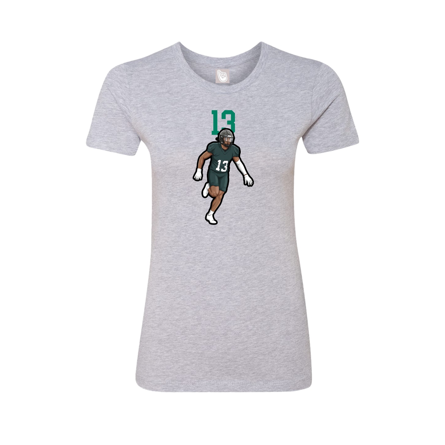 Womens Tee — Number Top in Grey