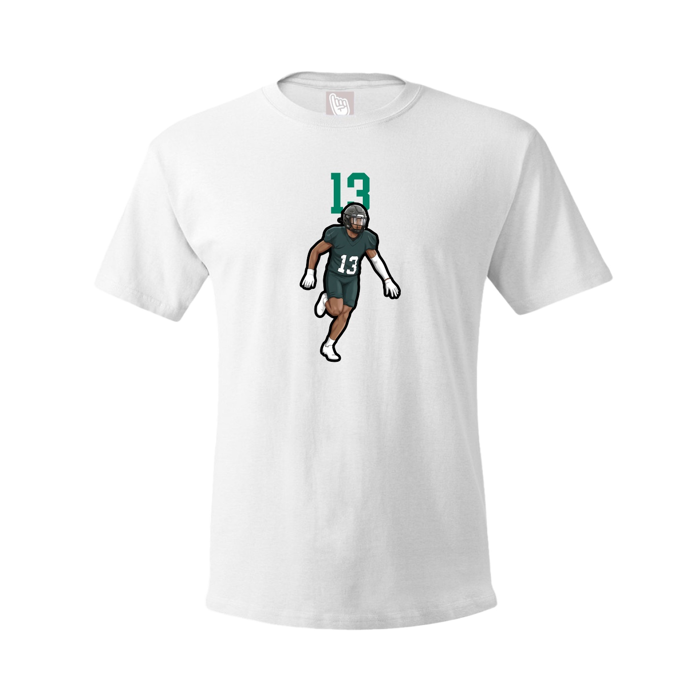 Youth Tee — Number Top in White