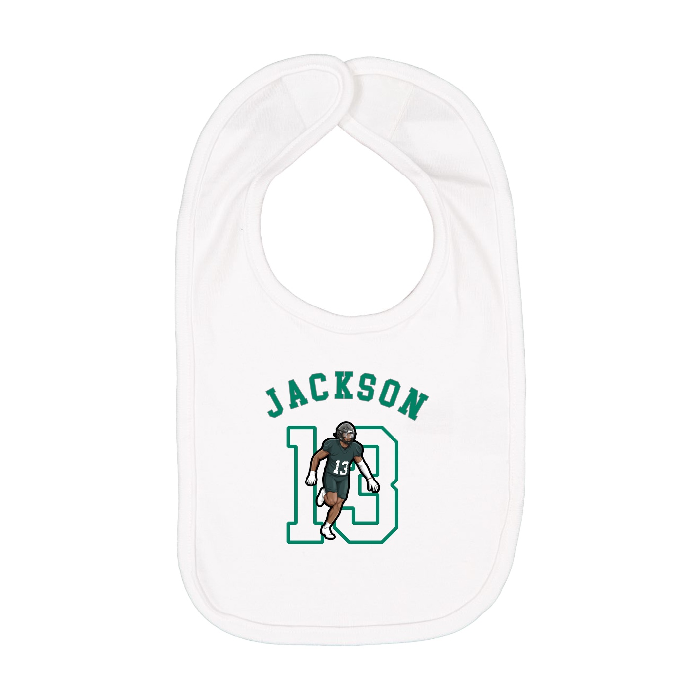 Infant Bib — Shirsey Arch in White
