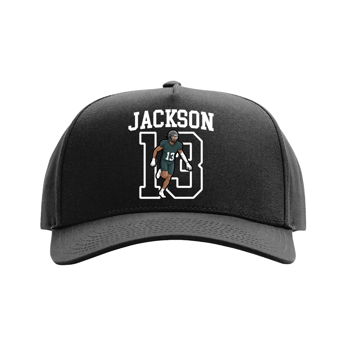 Full Fabric Five-Panel Champ Cap — Shirsey in Black