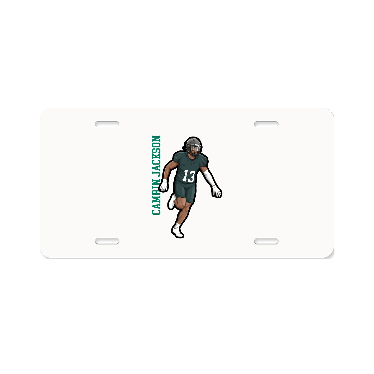 License Plate — Name Vertical in Classic