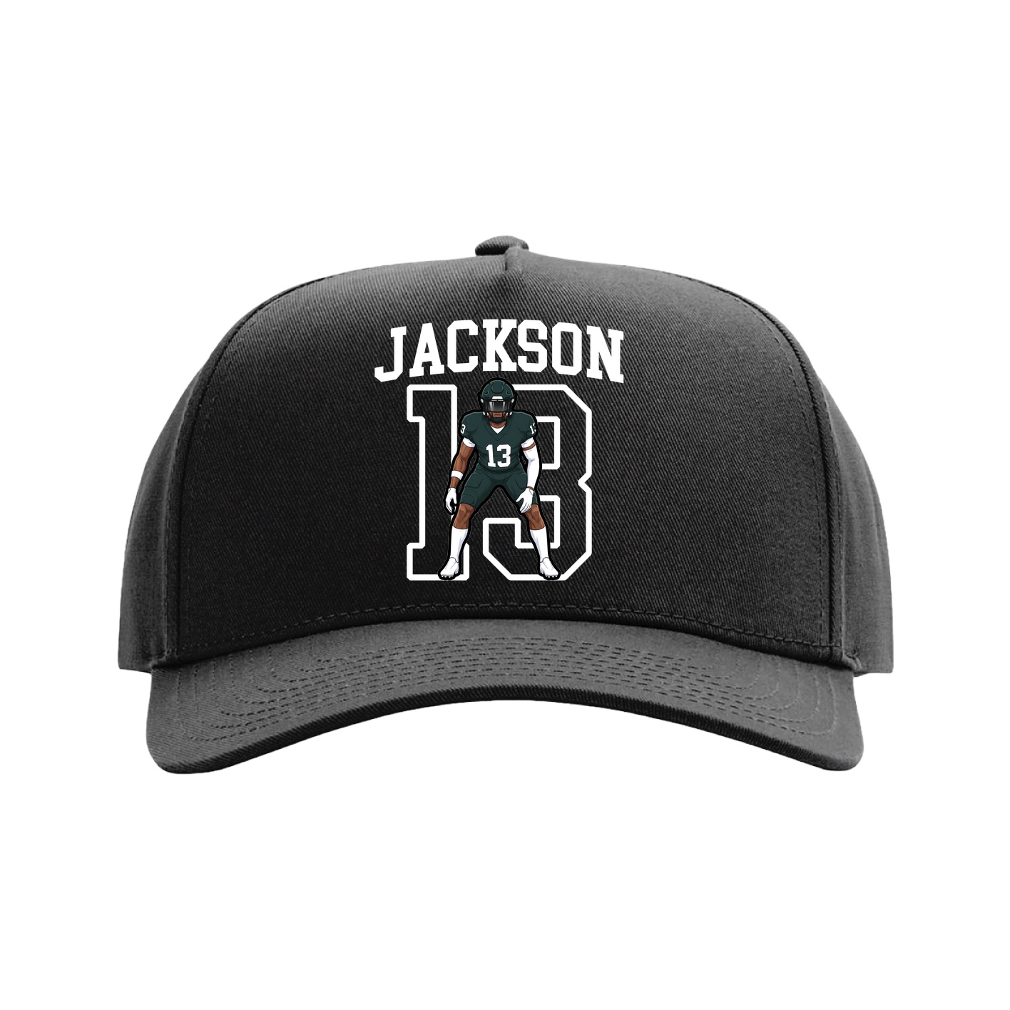 Full Fabric Five-Panel Champ Cap — Shirsey in Black