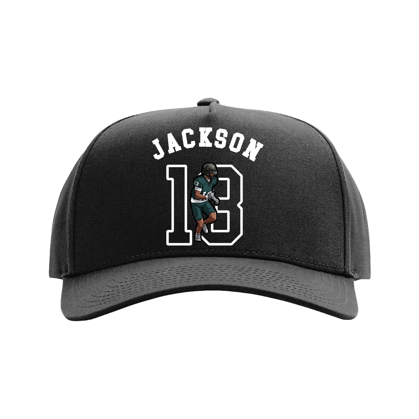 Full Fabric Five-Panel Champ Cap — Shirsey Arch in Black