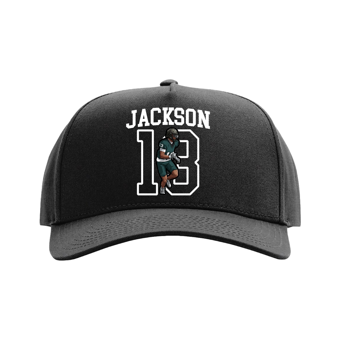Full Fabric Five-Panel Champ Cap — Shirsey in Black