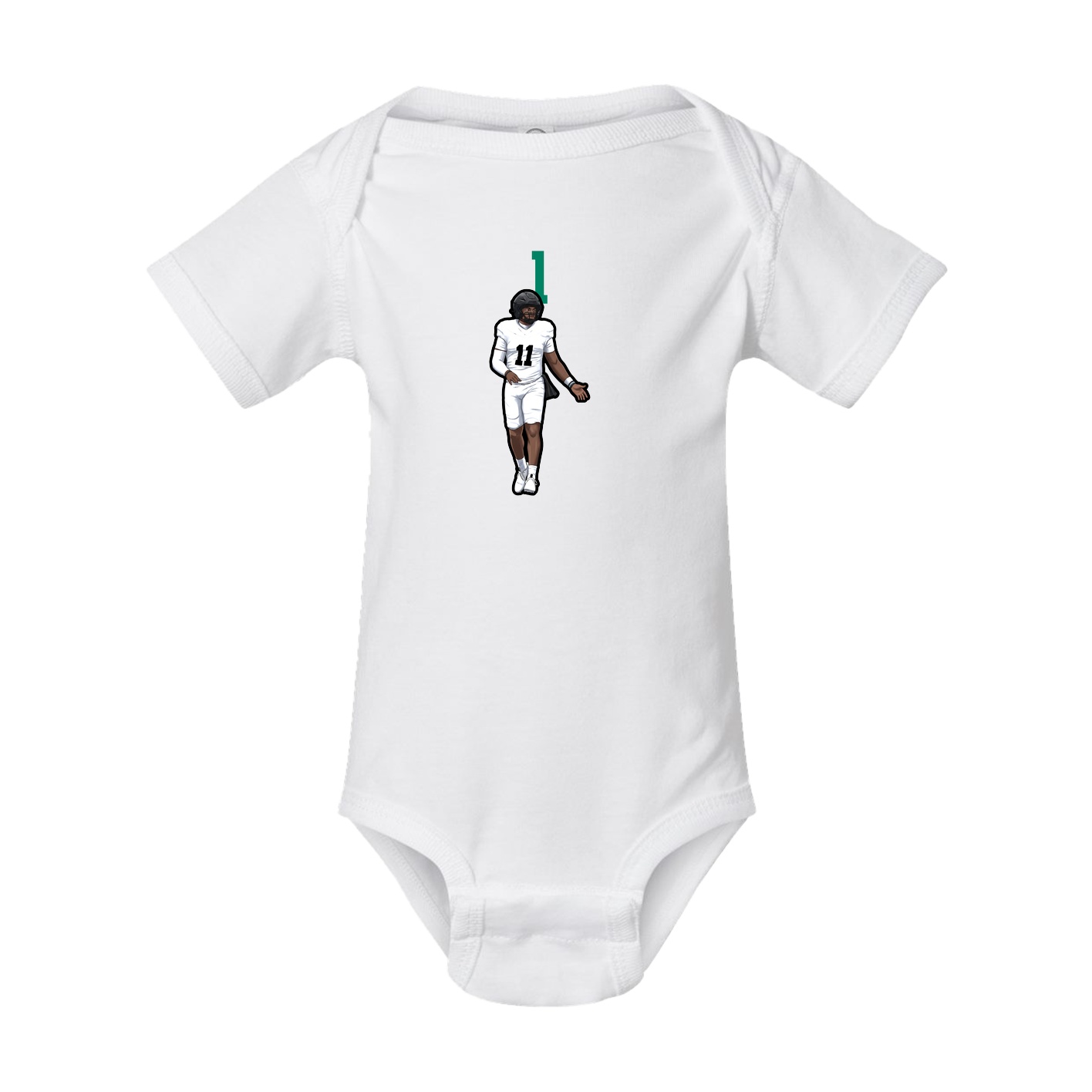 Baby Onesie — Number Top in White