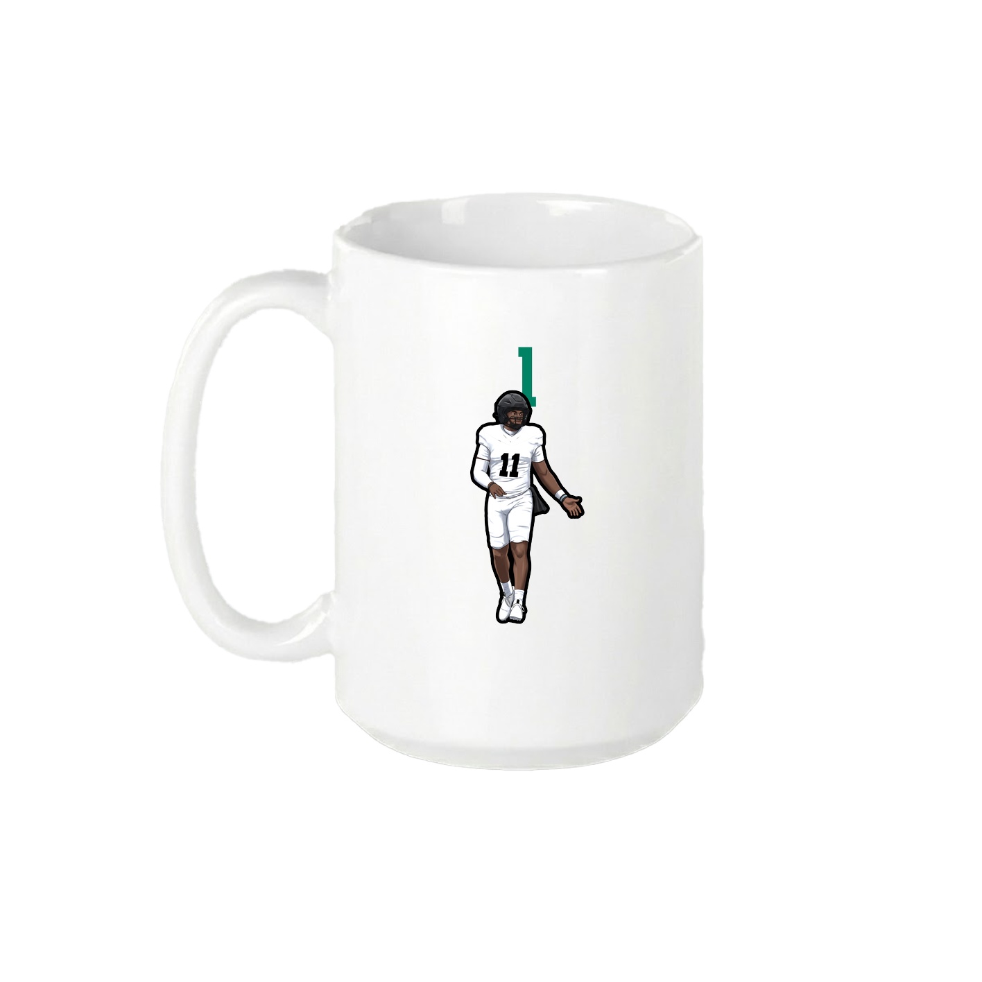 15oz Coffee Mug — Number Top in White