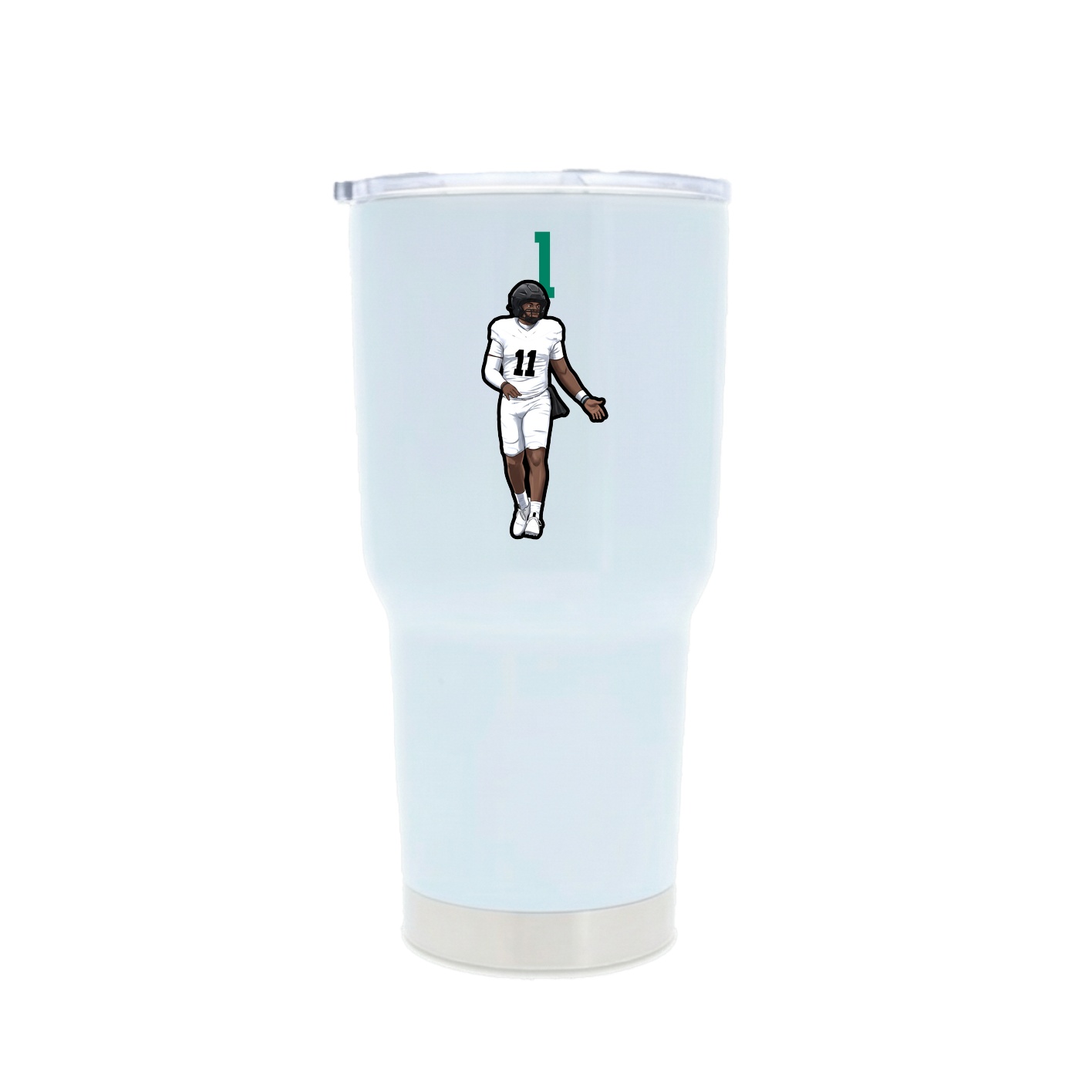 30oz Stainless Steel Tumbler — Number Top in White