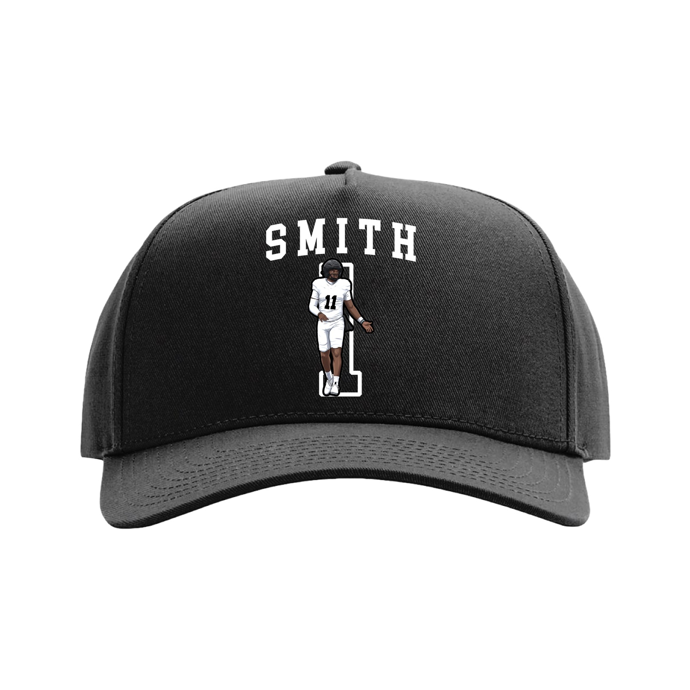 Full Fabric Five-Panel Champ Cap — Shirsey in Black