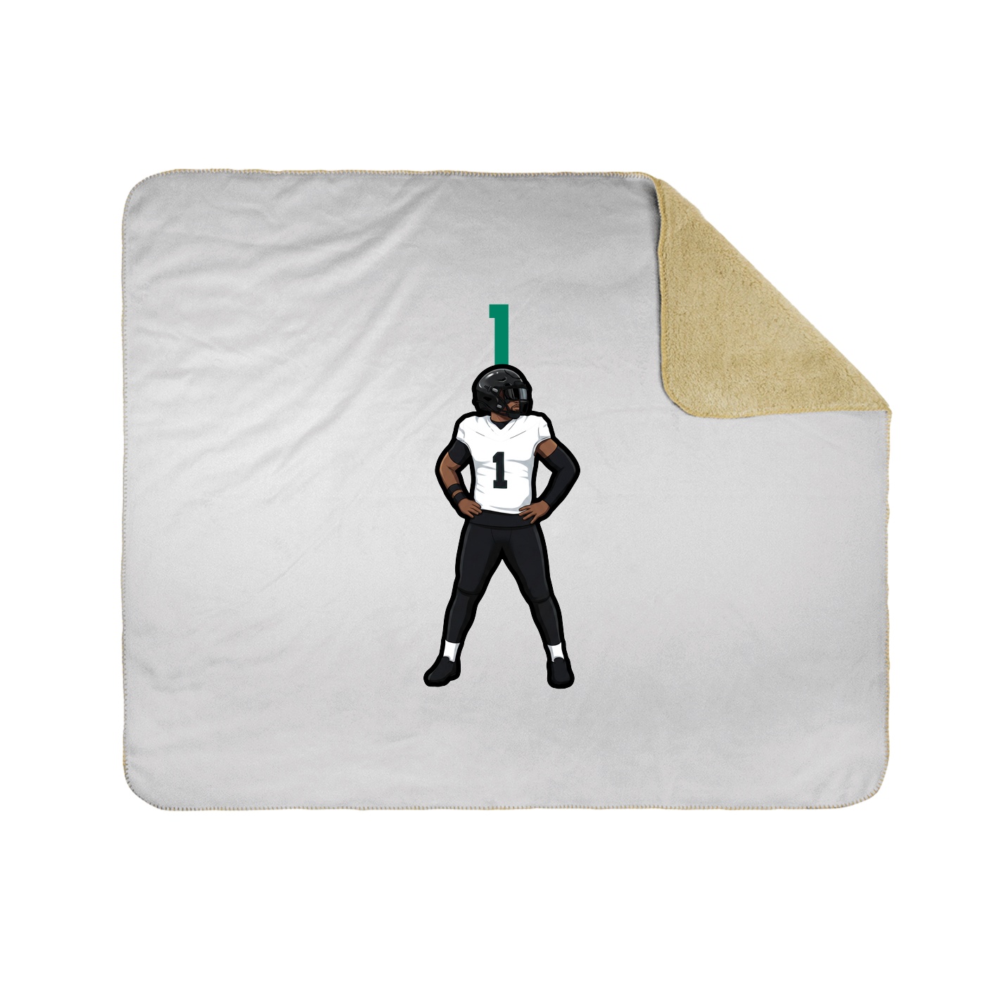 Throw Blanket — Number Top in White