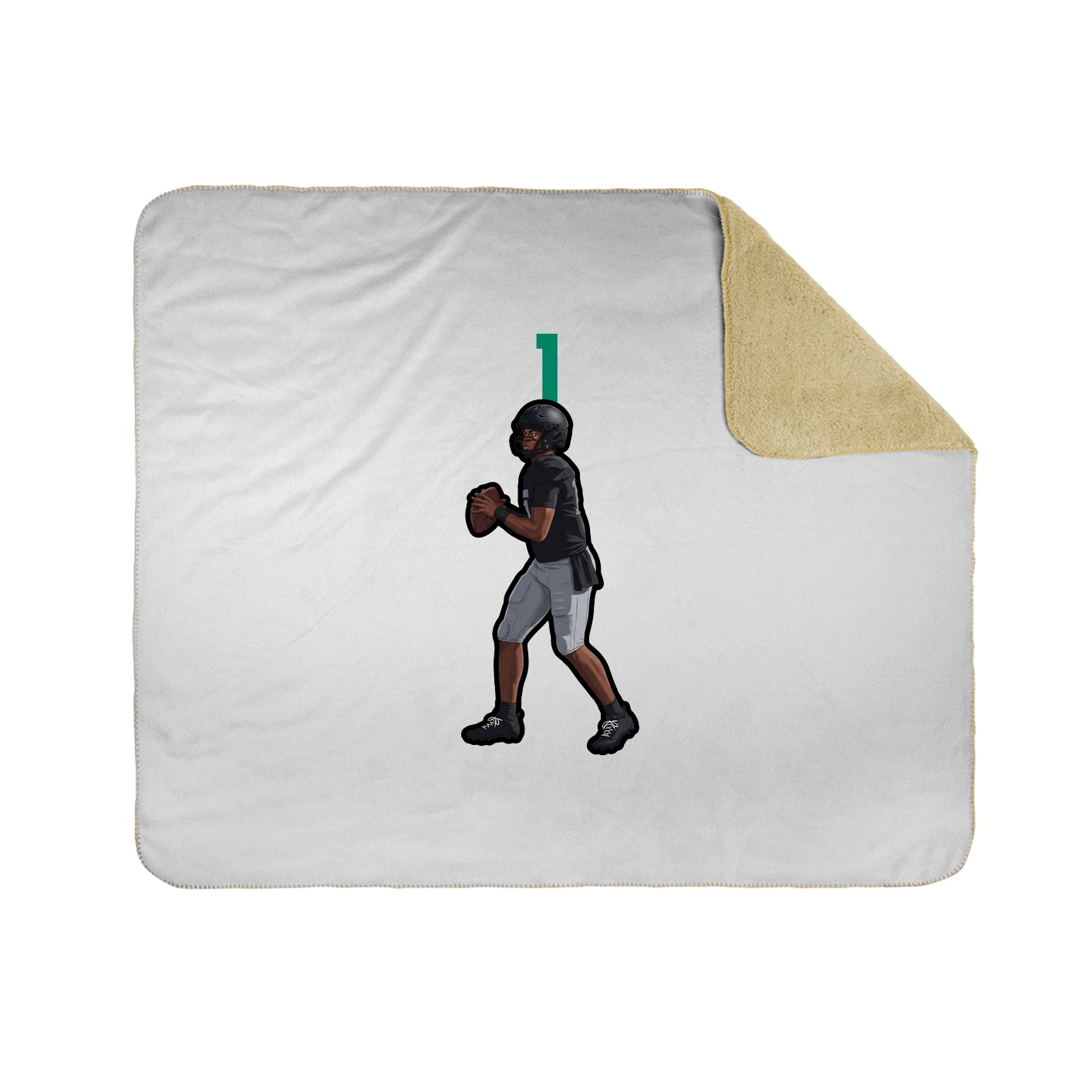 Throw Blanket — Number Top in White