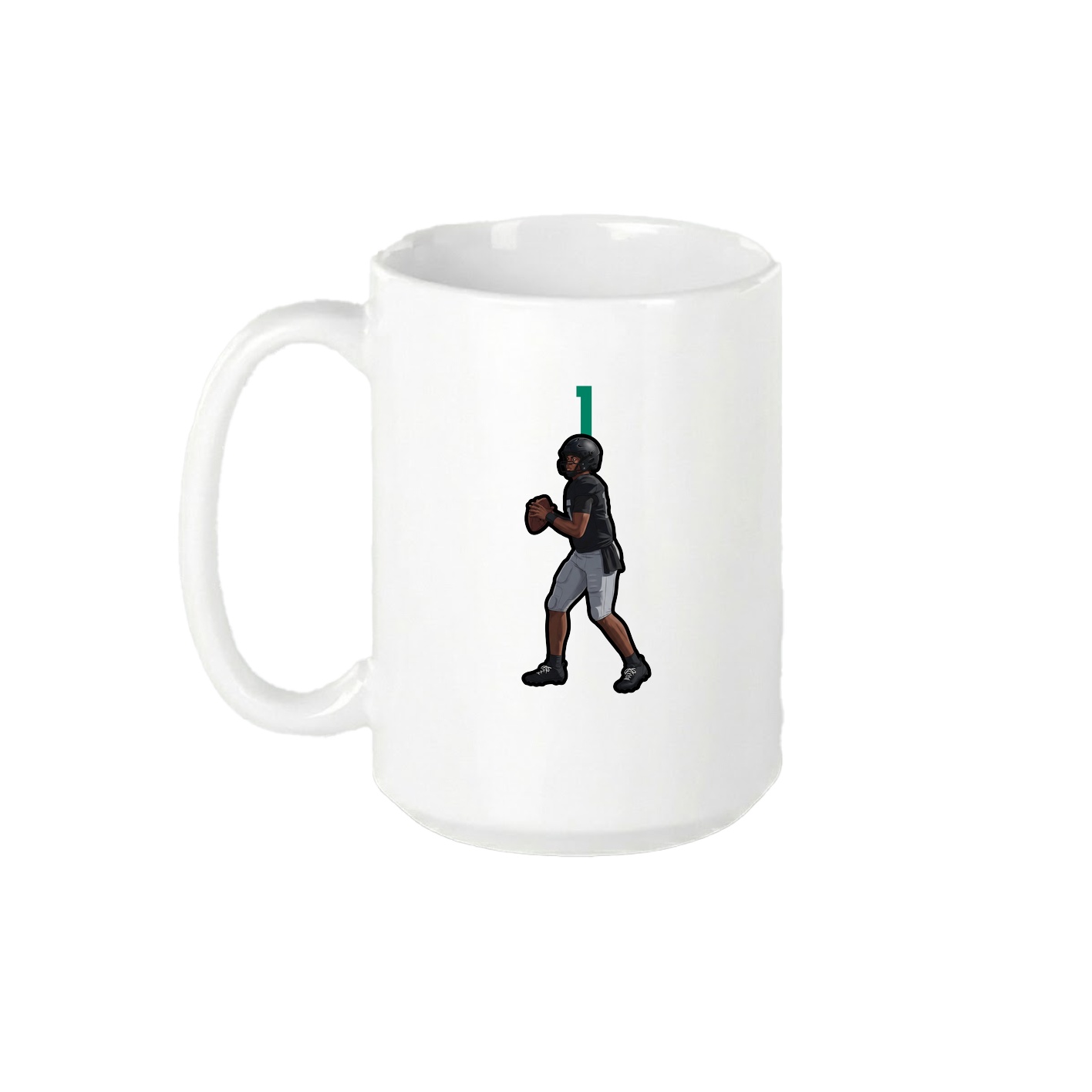 15oz Coffee Mug — Number Top in White