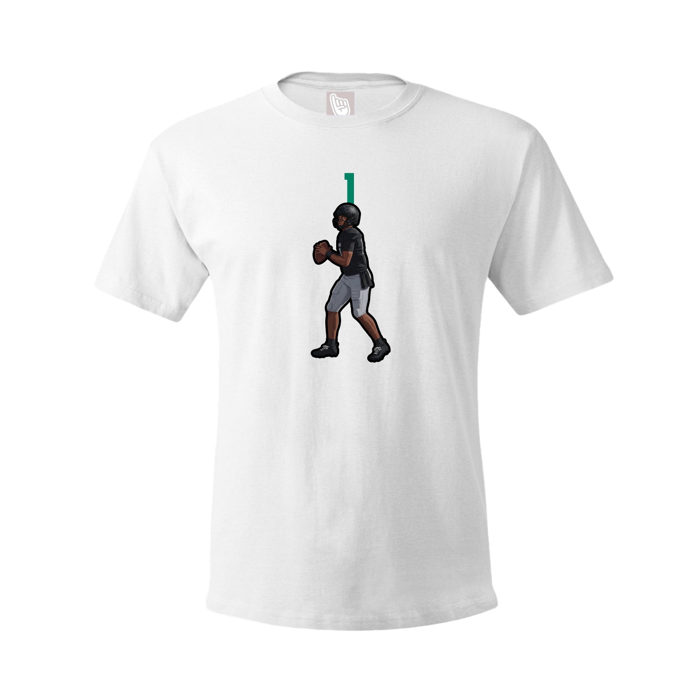 Youth Tee — Number Top in White