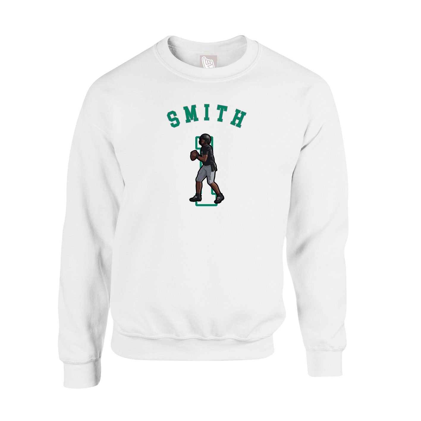 Fleece Crew — Shirsey Arch in White