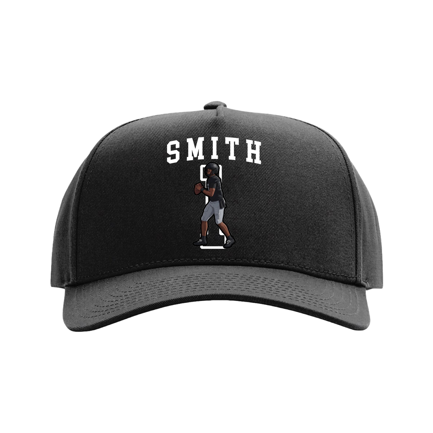 Full Fabric Five-Panel Champ Cap — Shirsey in Black
