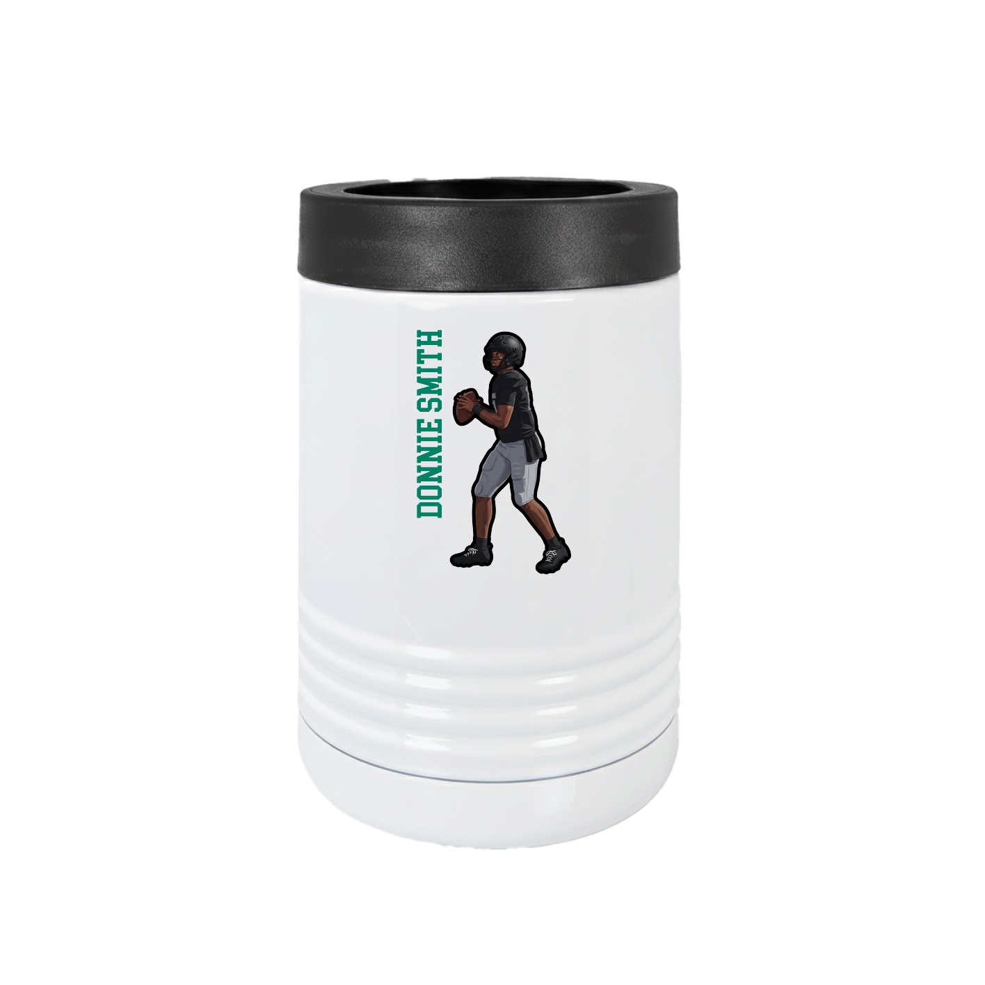 Beverage Holder — Name Vertical in White