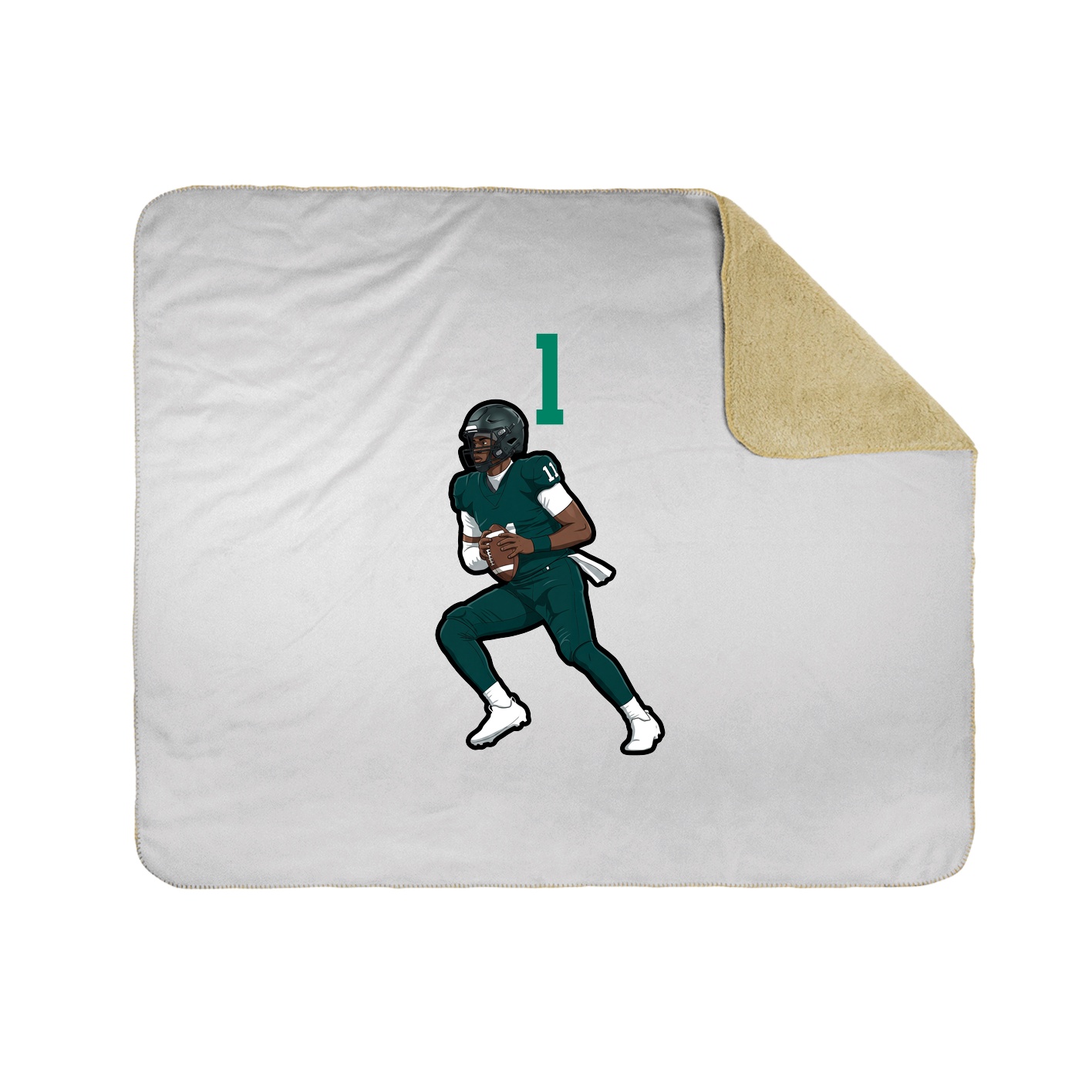 Throw Blanket — Number Top in White