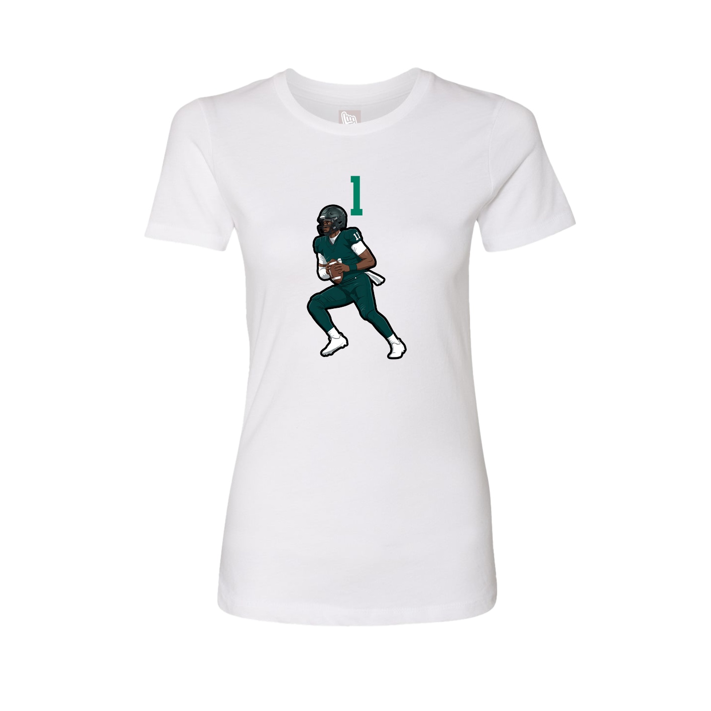 Womens Tee — Number Top in White